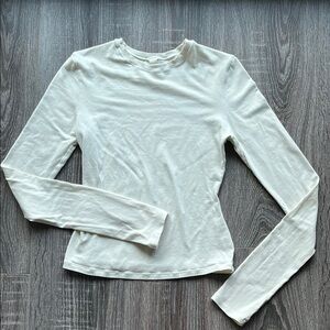 SKIMS Cotton Jersey Long Sleeve Tee - Bone